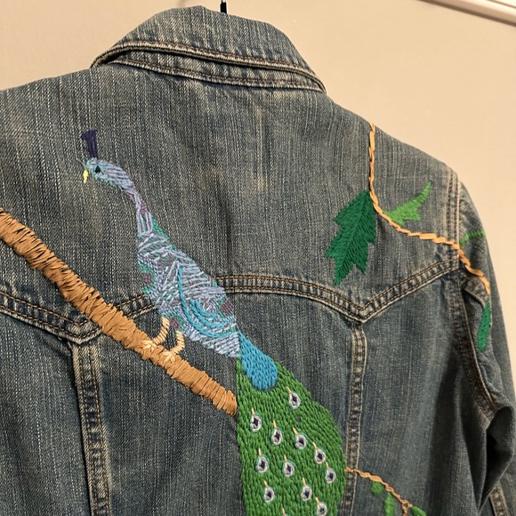 Gap Maternity Jacket XS Peacock Embroidered - Picture 4 of 4